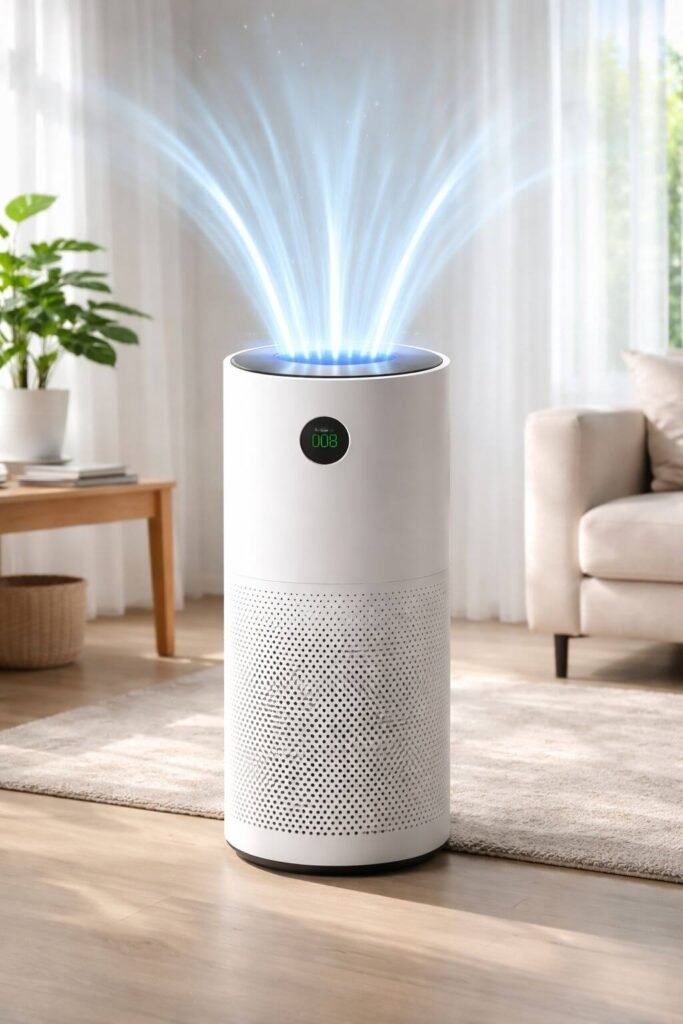 Smart home air purifier with HEPA filtration for clean indoor air